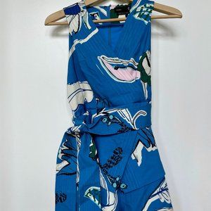 Love Bonito Carter Folder Sash Romper in Flora Reverie